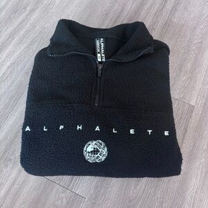 Alphalete black Sherpa half zip